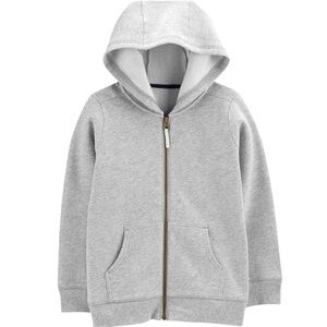 Carter’s Boy’s size 6 grey zip up long sleeved hoodie sweatshirt